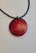 Handcrafted Red, Yellow, Orange, and White 1.25" Circle Pendant Necklace or Keychain product 2